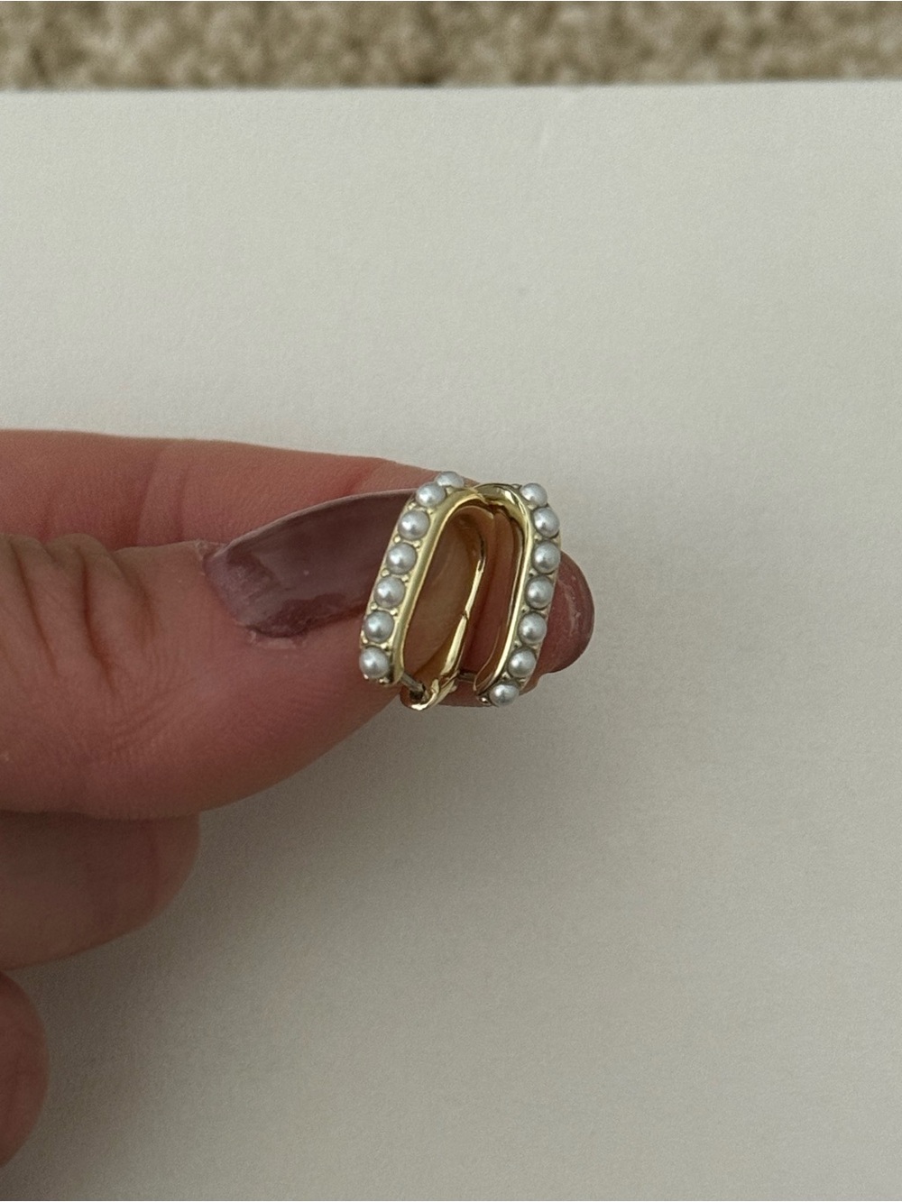 Ana Luisa Gold Pearls Hoop Earrings Gold Plated over Sterling Silver